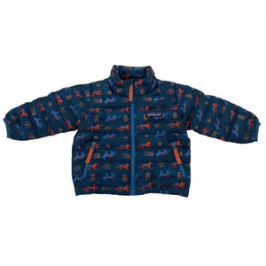 Patagonia Baby Down Sweater Jacket 3-6 Months‎ Blue Fox Print Style 60520